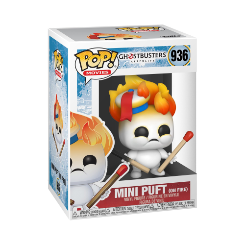 Funko Pop! - Ghostbusters Afterlife (936) Mini Puft (on Fire) [3+] Preowned