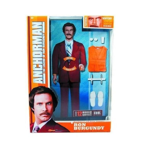 Beeline Creative Inc - Anchorman - The Legend of Ron Burgundy: Ron Burgundy Talking 13inch Action Figure Preowned