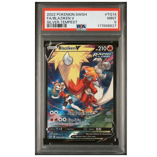 2022 Pokemon Silver Tempest Blaziken V TG14/TG30 PSA Mint 9 Preowned