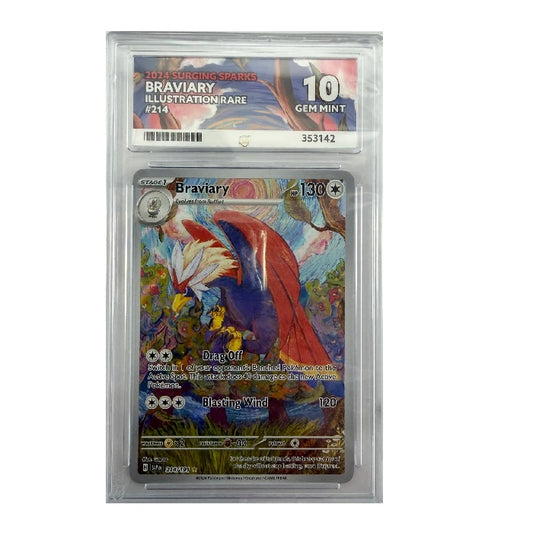 2024 Pokemon Surging Sparks Braviary 214/191 ACE Gem Mint 10 Preowned