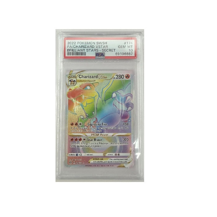 2022 Pokemon Brilliant Stars Charizard 174/172 PSA Mint 10 Preowned