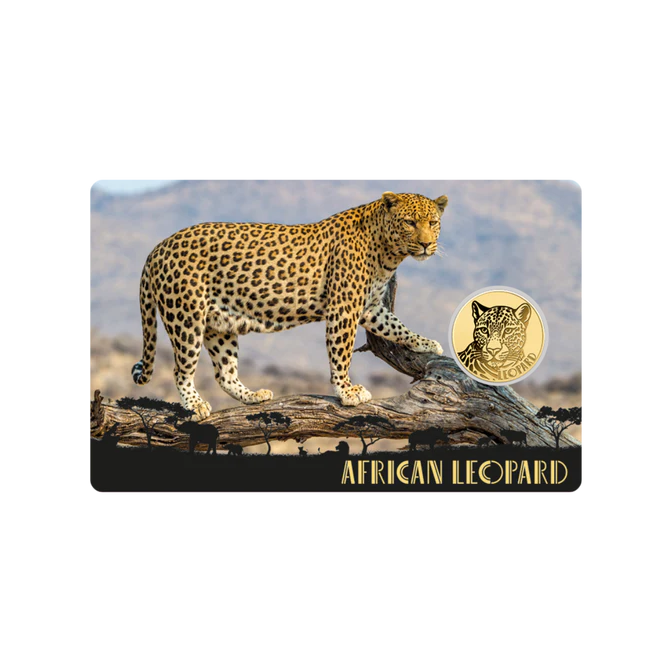 American Leopard Coin Card 999/1000 1/1000oz - Gold Gift Preowned