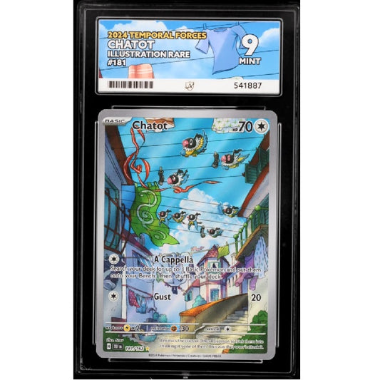 2024 Pokemon Temporal Forces Chatot IR 181/162 ACE 9 Mint Preowned