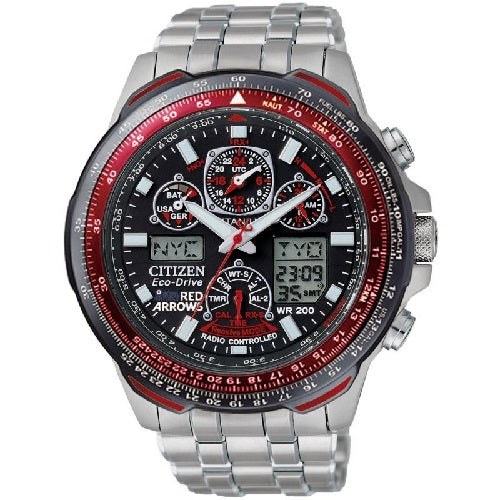 Citizen Red Arrows Skyhawk 162050365 A-T Watch Limited Edition Grade C No Papers/Plane Figure Preowned