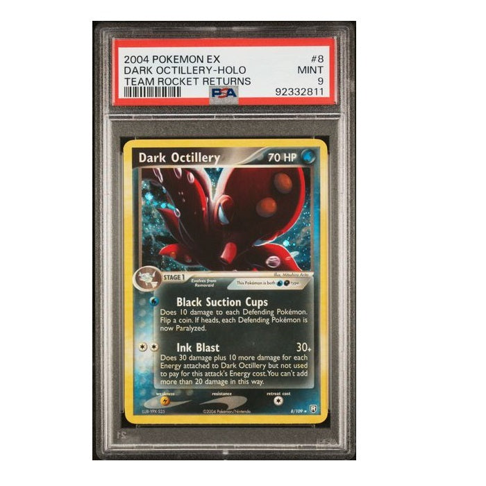 2004 Pokemon Team Rocket Returns Dark Octillery Holo 8/109 PSA Mint 9 Preowned