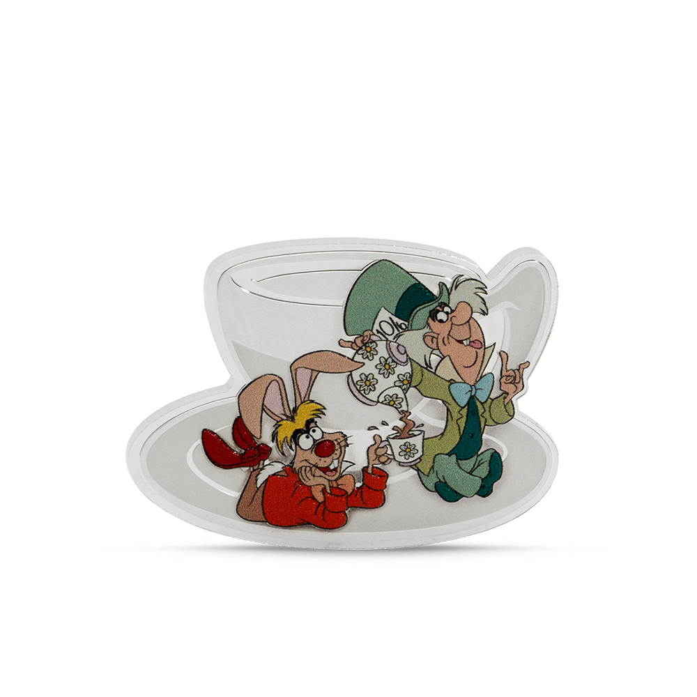 Disney Alice in Wonderland - Mad Hatter's Tea Party 2oz Silver Coin