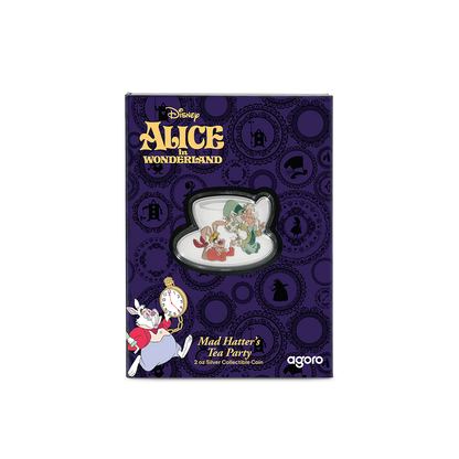 Disney Alice in Wonderland - Mad Hatter's Tea Party 2oz Silver Coin