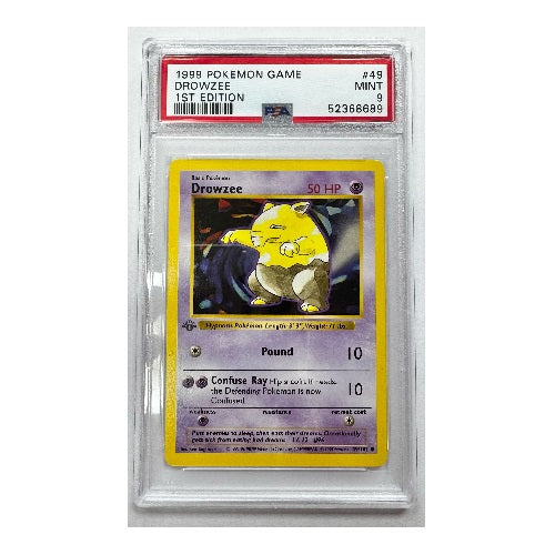 1999 Pokemon 1st Edition Drowzee 49/102 PSA Mint 9 Preowned