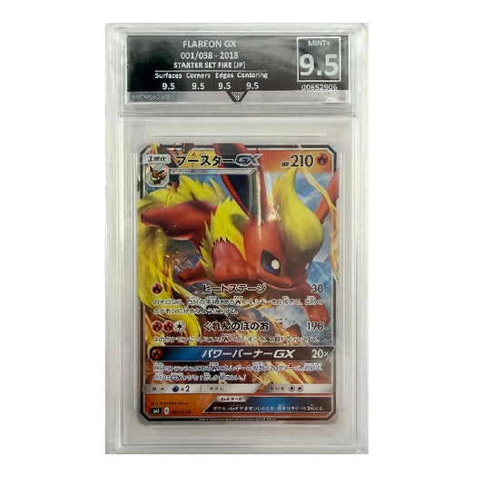 2018 Pokemon Starter Set Fire Flareon Gx 001/038 Get Graded Mint + 9.5 Preowned