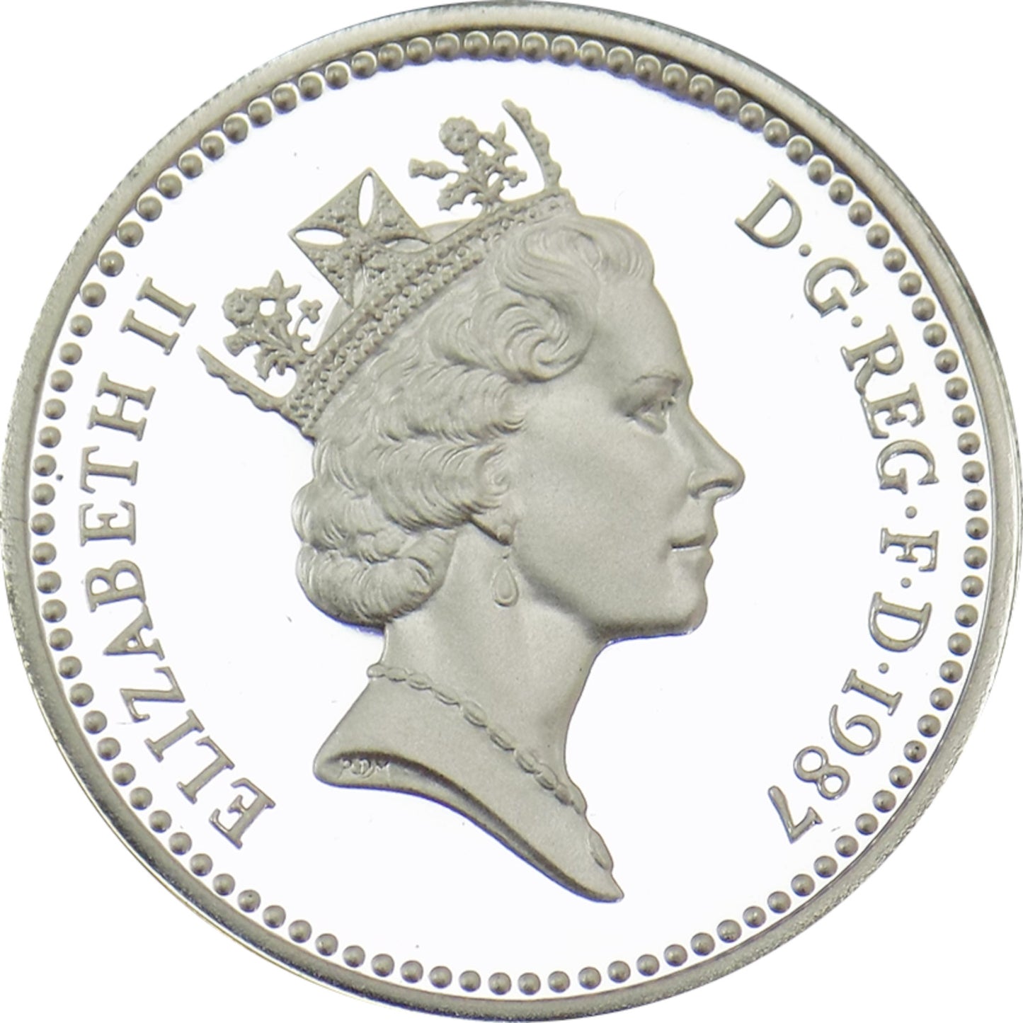 1 Pound - Elizabeth II English Oak Silver Piedfort