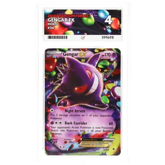 2014 Pokemon Phantom Forces Gengar EX 34/119 ACE Very Good 4 Preowned