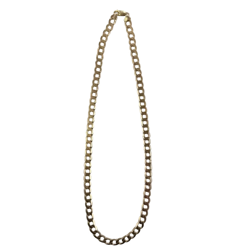 9ct Gold Curb Chain 28.5gms Approx 20" Preowned