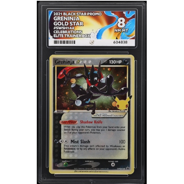 2021 Pokemon Black Star Promo Greninja Gold Star SWSH144 ACE 8 NM-MT Preowned