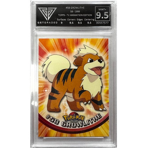 1999 Topps Growlithe #58 Get Graded Mint+ 9.5 Preowned