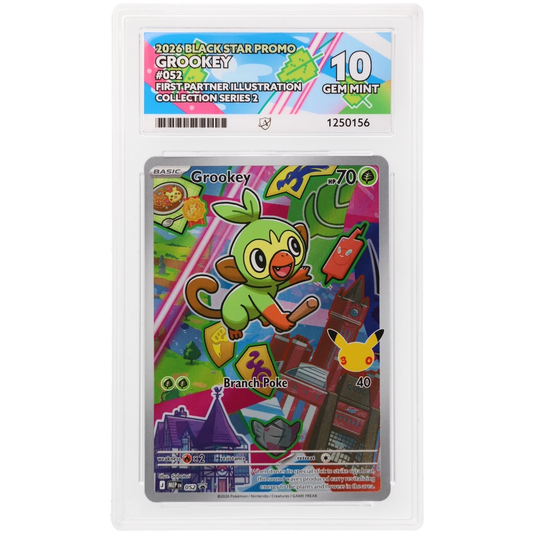 2026 Black Star Promo Grookey First Partner Illustration 052 ACE GEM Mint 10 Preowned