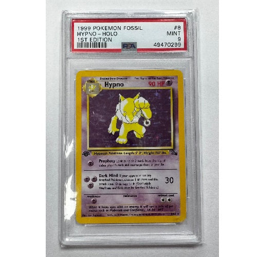 1999 Pokemon 1st Edition Hypno 08/62 PSA Mint 9 Preowned