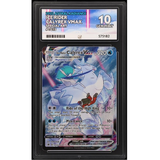 2022 Pokemon Astral Radiance Ice Rider Calyrex Vmax TG15/TG30 ACE 10 Gem Mint Preowned
