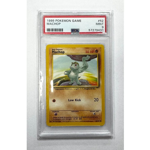 1999 Base Set Unlimted Machop 34/102 PSA Mint 9 Preowned