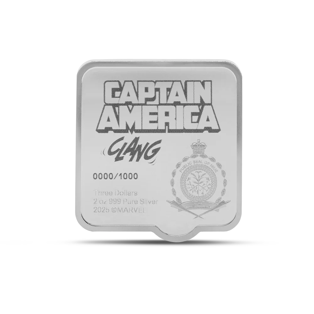 Marvel Smash Series - 3 Captain America Clang 2oz Silver Coin