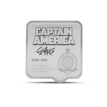 Marvel Smash Series - 3 Captain America Clang 2oz Silver Coin