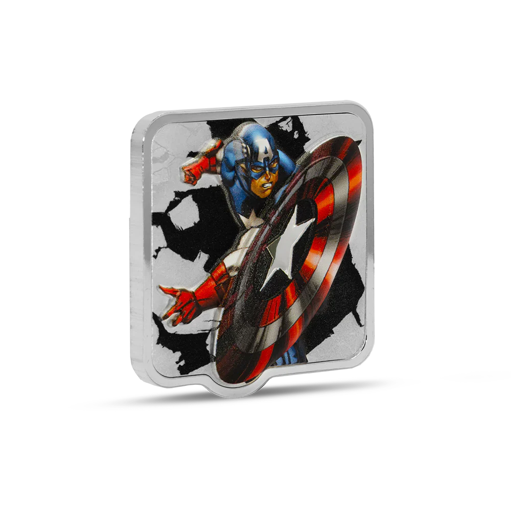 Marvel Smash Series - 3 Captain America Clang 2oz Silver Coin