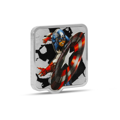 Marvel Smash Series - 3 Captain America Clang 2oz Silver Coin