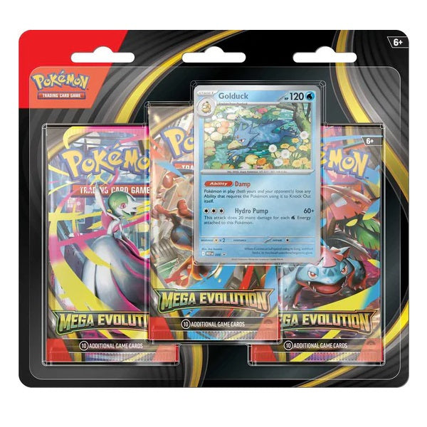 Pokémon TCG: Mega Evolution 3-Pack Blister Design May Vary
