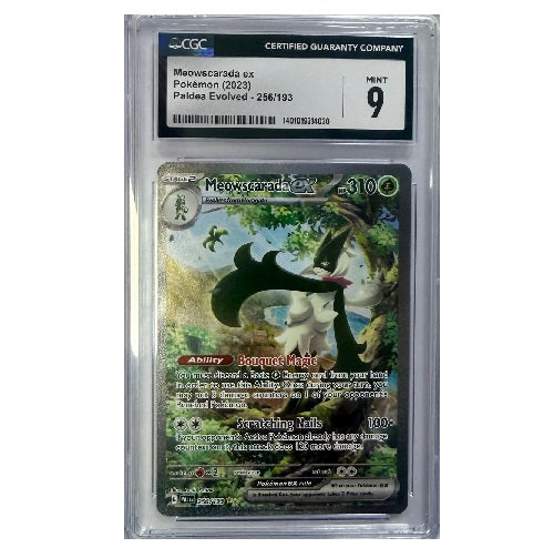 2023 Pokemon Paldea Evolved Meowscarda EX 256/193 CGC Mint 9 Preowned