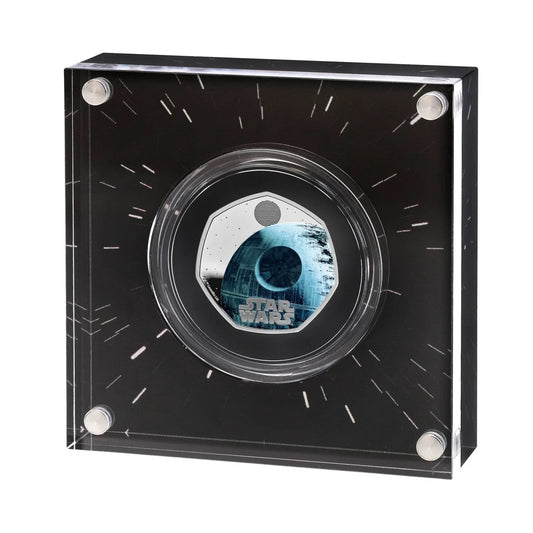 Star Wars Death Star II 2024 UK 50p Brilliant Uncirculated Colour 925 Coin