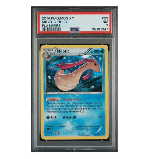 2014 Pokemon XY Flash Fire Milotic Holo 23/106 PSA 7 NM Preowned