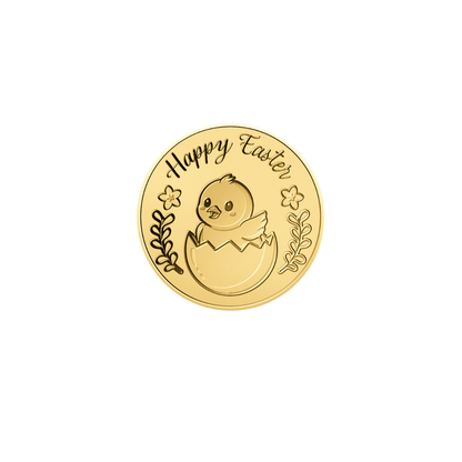 Easter Chick Coin Card - Gold Gift