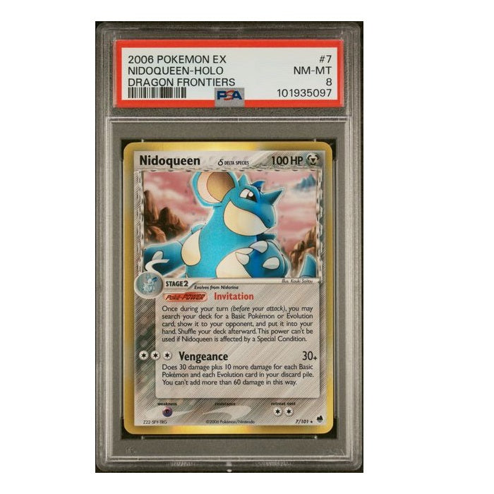 2006 Pokemon Dragon Frontiers Nidoqueen Holo 7/101 PSA 8 NM-MT Preowned