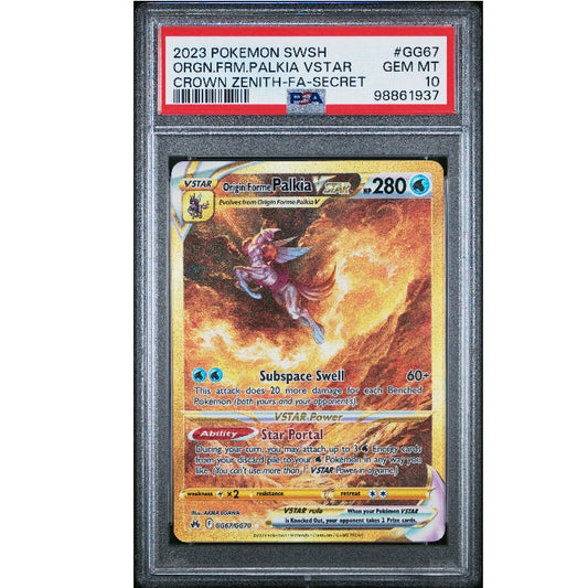 2023 Pokemon Crown Zenith Origin Forme Palkia GG67/GG70 PSA Gem Mint 10 Preowned