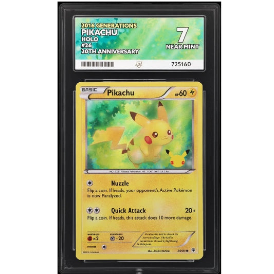 2016 Pokemon Generations Pikachu 26/83 ACE Near Mint 7 Preowned