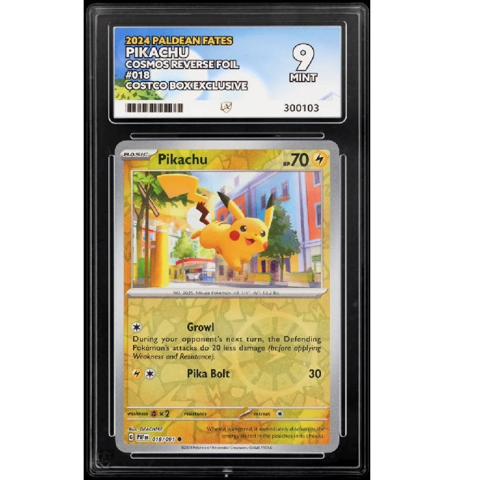 2024 Pokemon Paldean Fates Pikachu 018/091 Ace Mint 9 Preowned