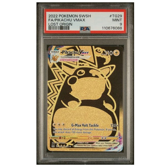 2022 Pokemon Lost Origin Pikachu Vmax TG29/TG30 PSA Mint 9 Preowned