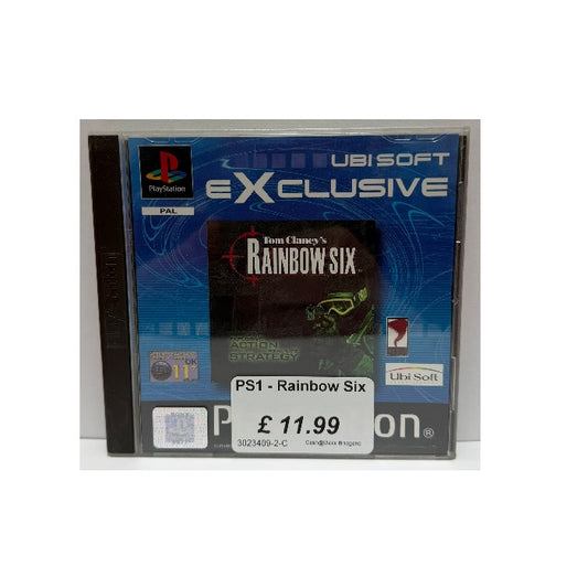 PS One - Tom Clancy's Rainbow Six With Manual (11+) Preowned