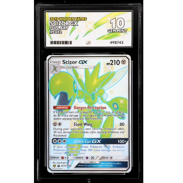 2019 Pokemon Hidden Fates Scizor GX SV72/SV94 ACE 10 Gem Mint Preowned