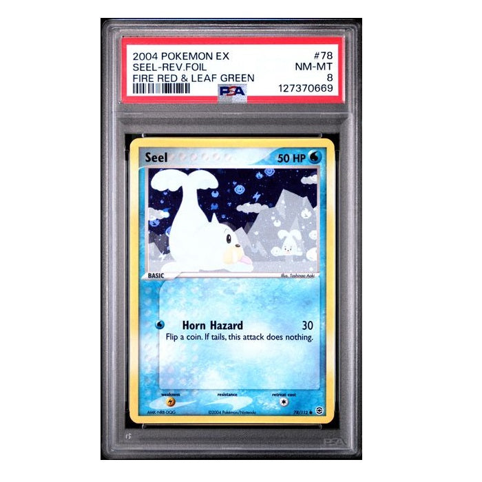 2004 Pokemon Fire Red & Leaf Green Seel Reverse Holo 78/112 PSA 8 NM-MT Preowned