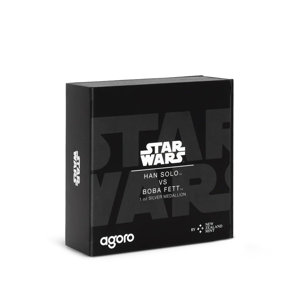 Star Wars Versus Medallion -6. Han Solo & Boba Fett 1oz Silver Coin