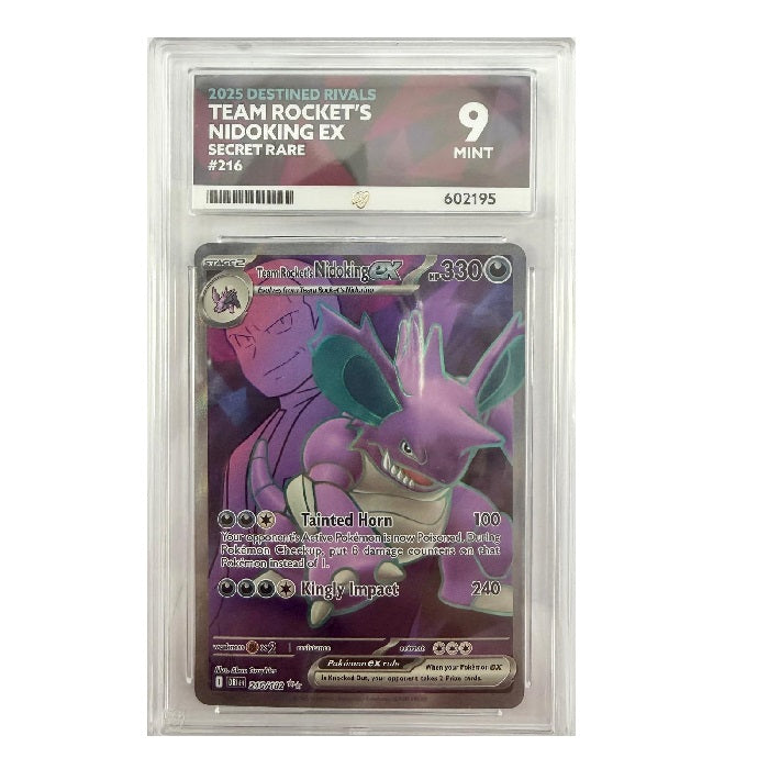 2025 Pokemon Destined Rivals Team Rocket's Nidoking 216/182 ACE Mint 9 Preowned