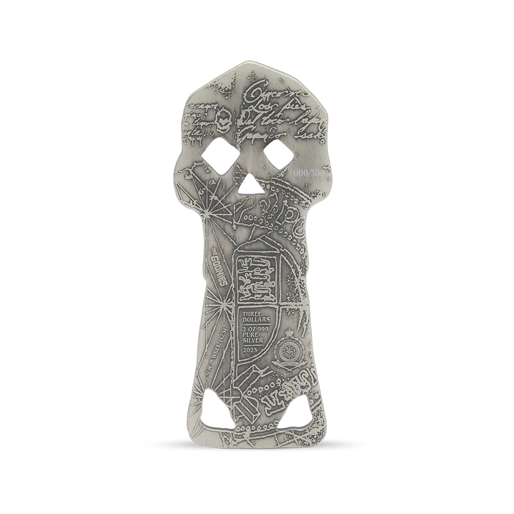 Warner Bros - The Goonies - Copper Bones Skeleton Key 2oz Silver Coin