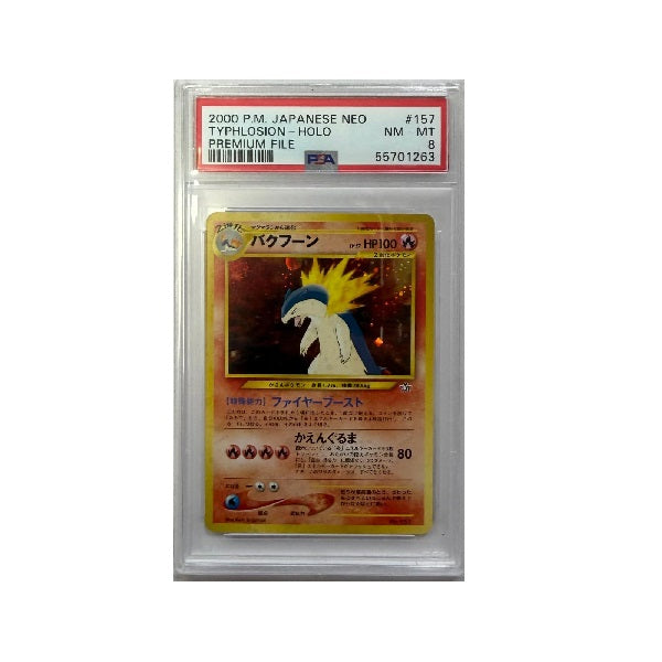 2000 Pokemon Premium File Typhlosion Holo 157 PSA Near Mint 8 Preowned