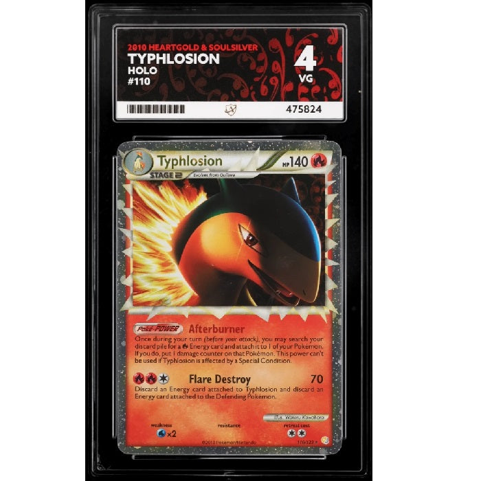 2010 Pokemon Heart Gold & Soul Silver Typhlosion 110/123 ACE 4 VG Preowned
