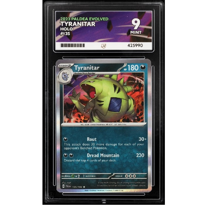 2023 Pokemon Paldea Evolved Tyranitar 135/193 ACE Mint 9 Preowned