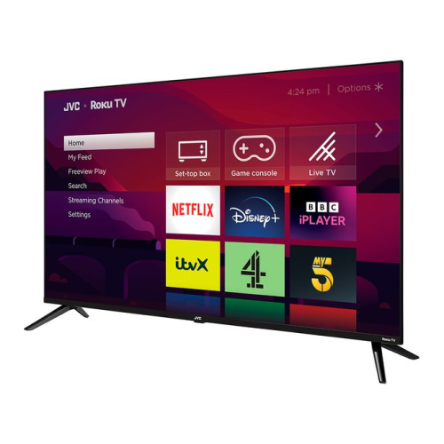 JVC LT-43CR330 Roku TV 43" Smart FHD HDR LED TV Grade B Preowned Collection Only