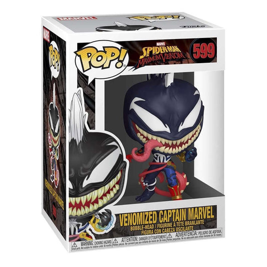 Funko Pop - Marvel Spider-Man Maximum Venom [599] Venomized Captain Marvel (3+) Preowned