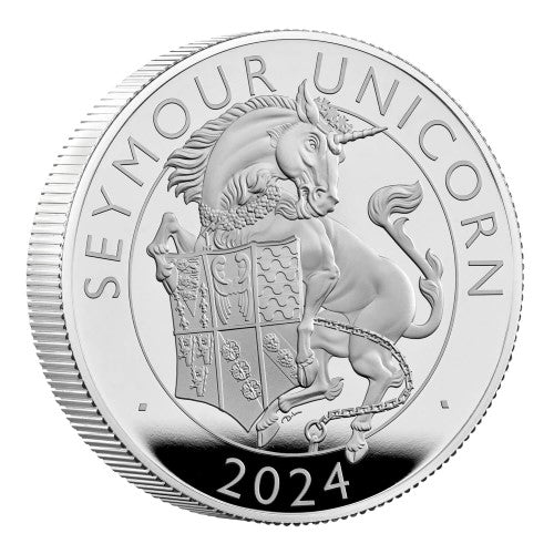 2oz Royal Mint Tudor Beasts Seymour Unicorn 2024 Silver .999 Preowned