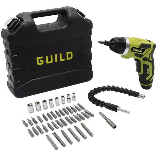 Guild Fast Charge Screwdriver & 45 Piece Accessories 3.6V Grade B Preowned