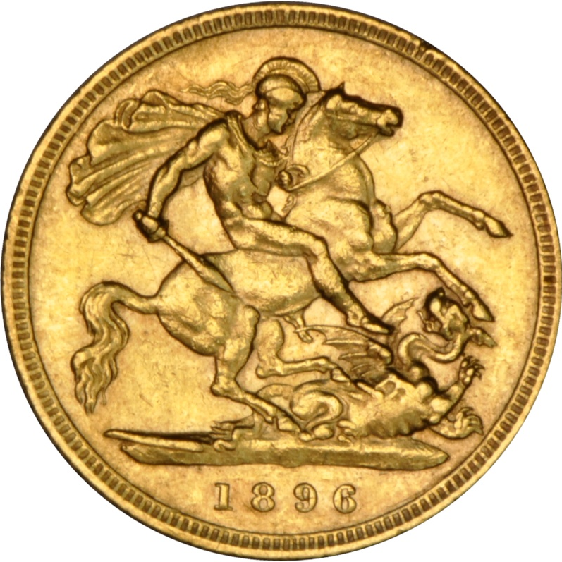 Gold Half Sovereign - Victoria - Old Head - 1893-1901 3.9g Preowned